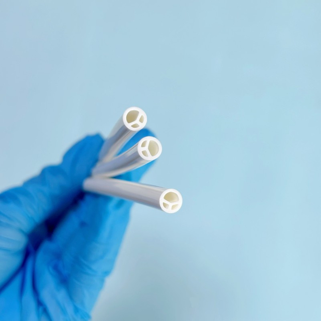 Custom Medical Grade PEBAX Triple-Lumen Tube with Rigidity
